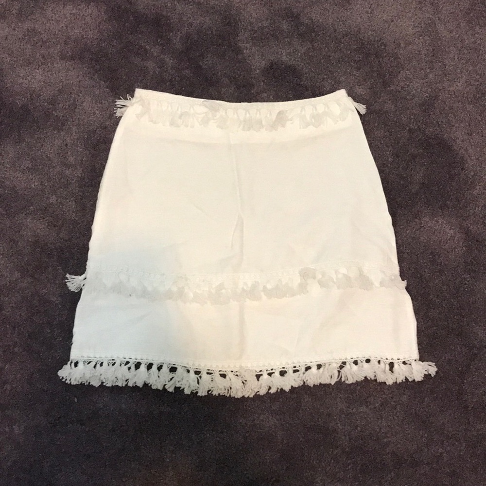 Cute white linen skirt